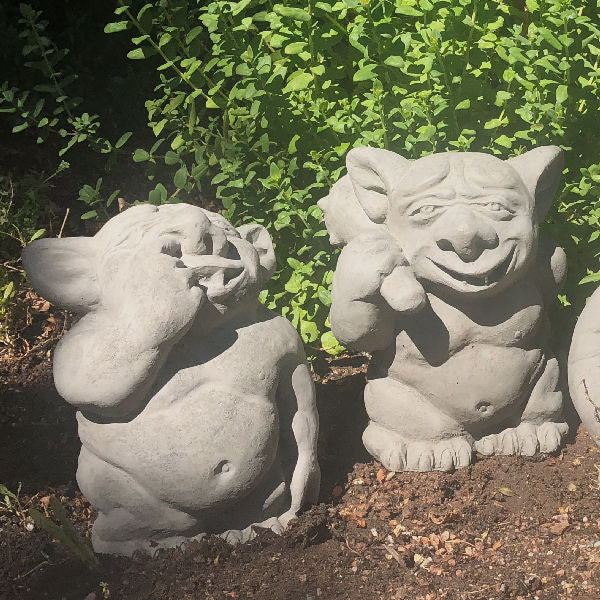 Garden Trolls Picking Nose Ear Butt Statue