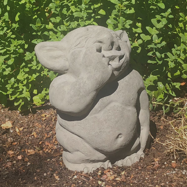 Garden Troll Picking Nose Statue