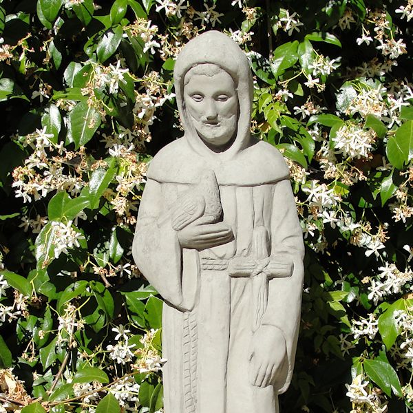 Vintage St. Francis w/ Cross – Designer Stone Inc.