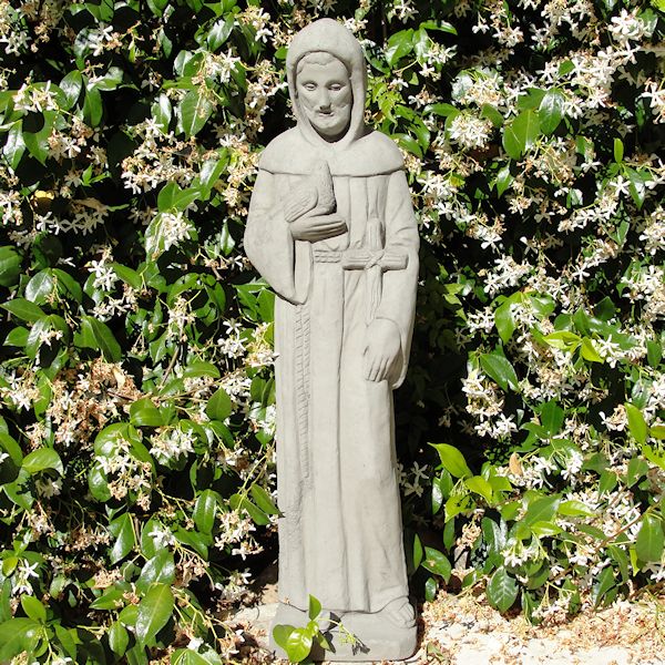 Vintage St. Francis w/ Cross – Designer Stone Inc.