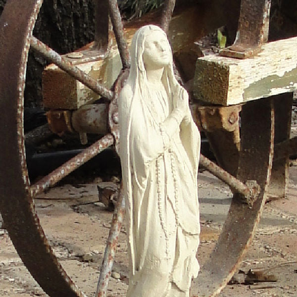 traditional french catholic church mary saint statue