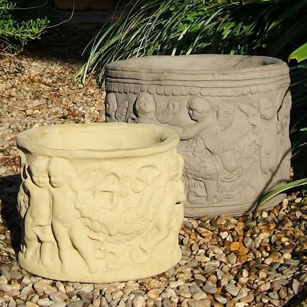 cherub planter pot Cherub Flowerpot (Small) – Designer Stone Inc
