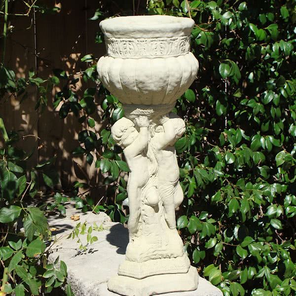 cherub planter pot Three Cherub Planter – Designer Stone Inc