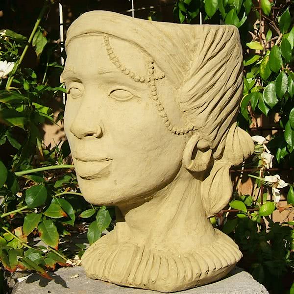african head plant pot African Queen Head Planter – Designer Stone Inc