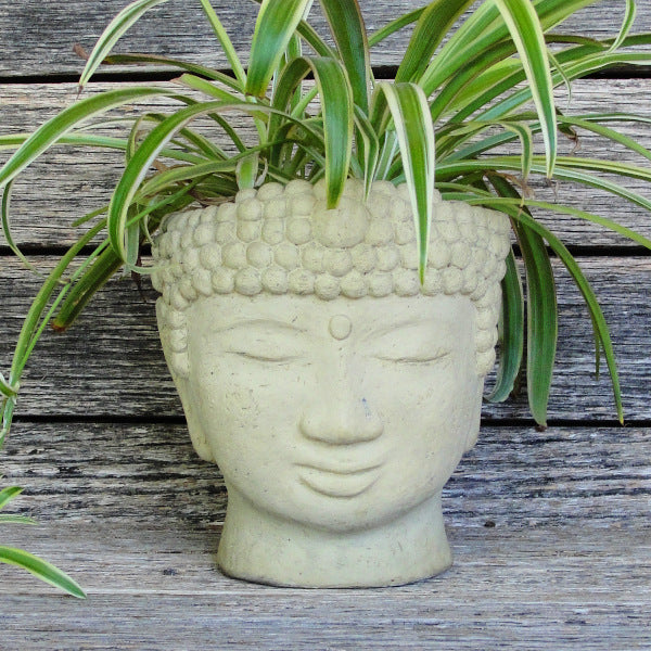 buddha face planter pot Buddha Head Planter (Small) – Designer Stone Inc