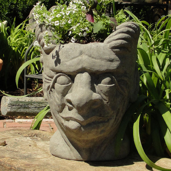 Gargoyle head Face Planter Container Gardening