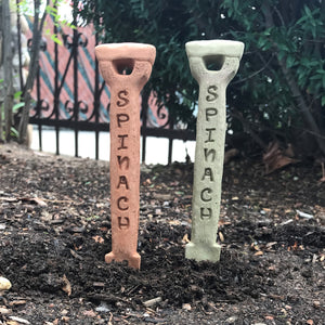 spinach garden markers garden stake