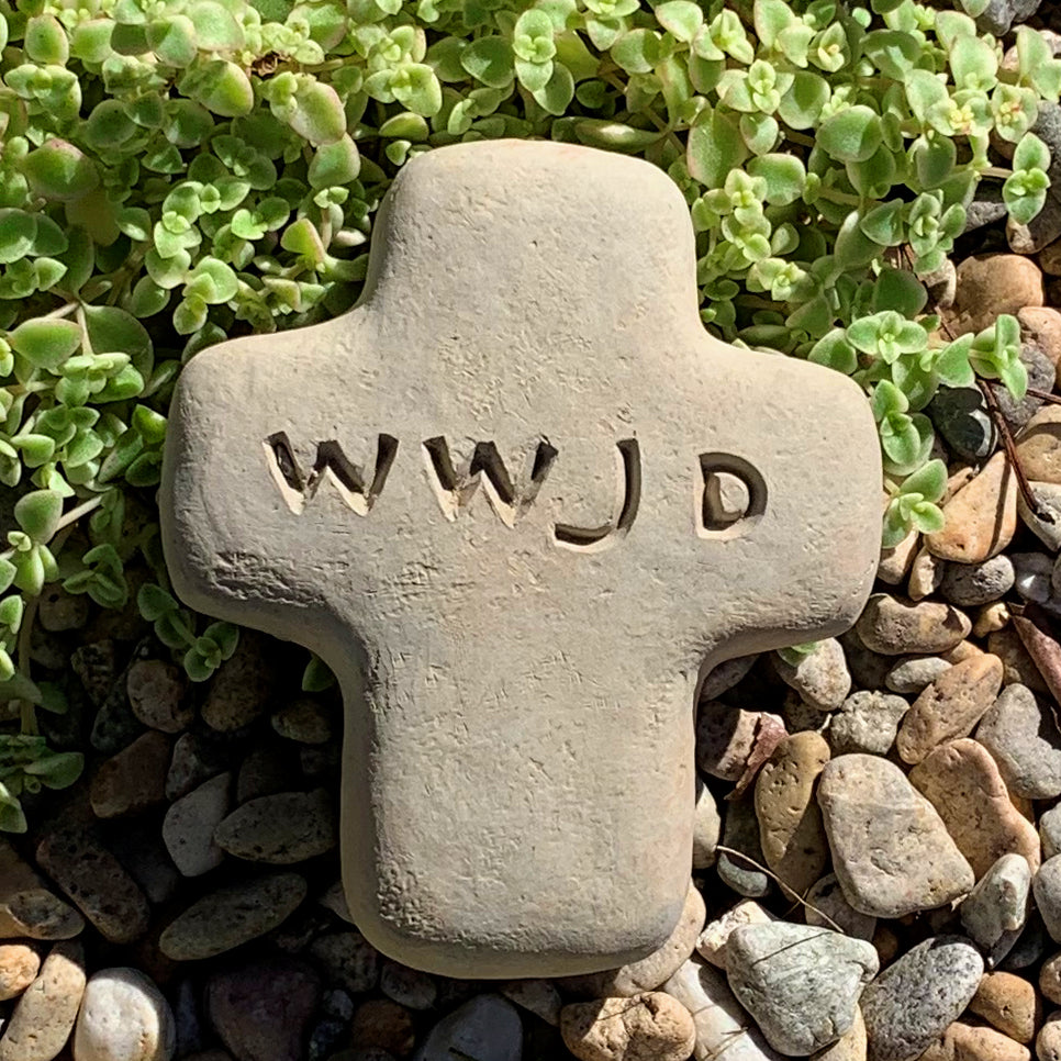 WWJD - Cross Spirit Stone