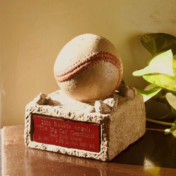 Stone Baseball Trophy