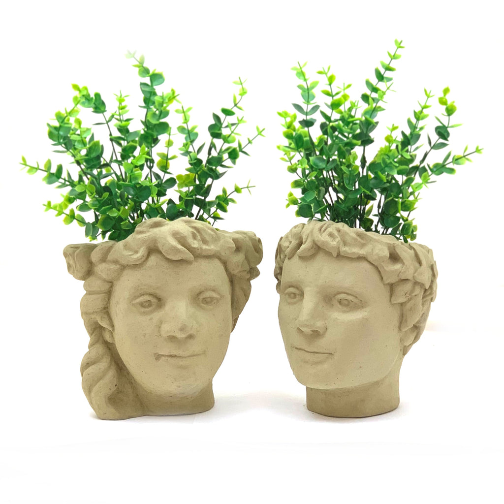 face planter wall hanging Roman Head Planter (Small) – Designer Stone Inc
