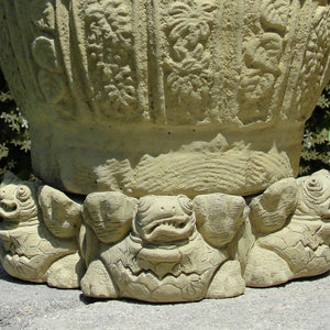 funny turtle garden scrunched pot feet