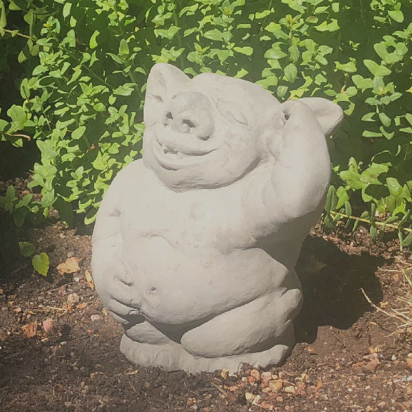 
                
                    Load image into Gallery viewer, Concrete Garden Troll Picking Ear Statue
                
            