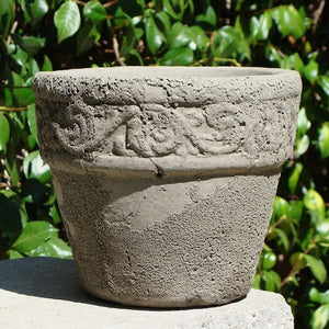 planting pot for ledges and sills Terra Relic Motif Pot (Small) – Designer Stone Inc