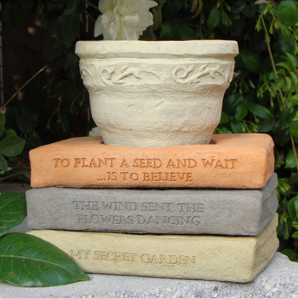Library Planter w/ Flower Pot – Designer Stone Inc.