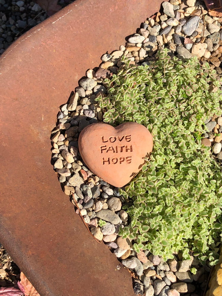 Love Faith Hope - Heart Spirit Stone