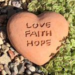 Love Faith Hope - Heart Spirit Stone