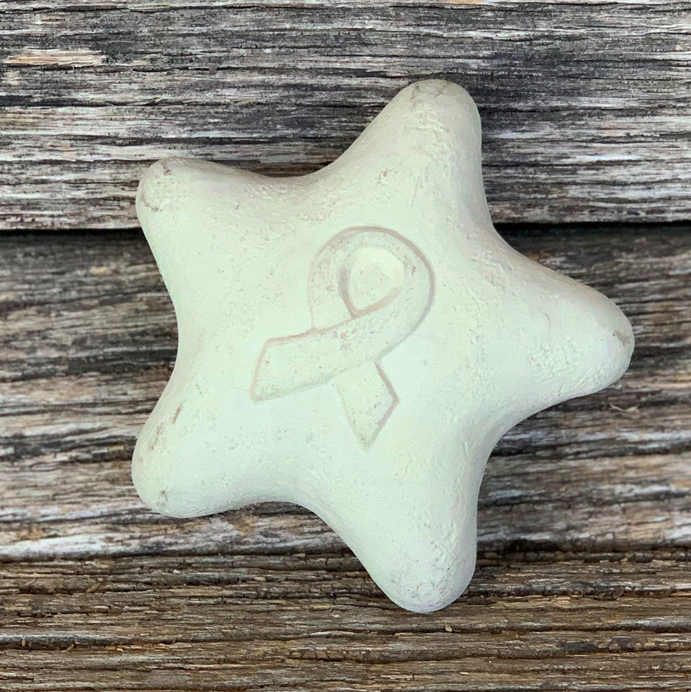 Fight Cancer Ribbon - Shooting Star Spirit Stone
