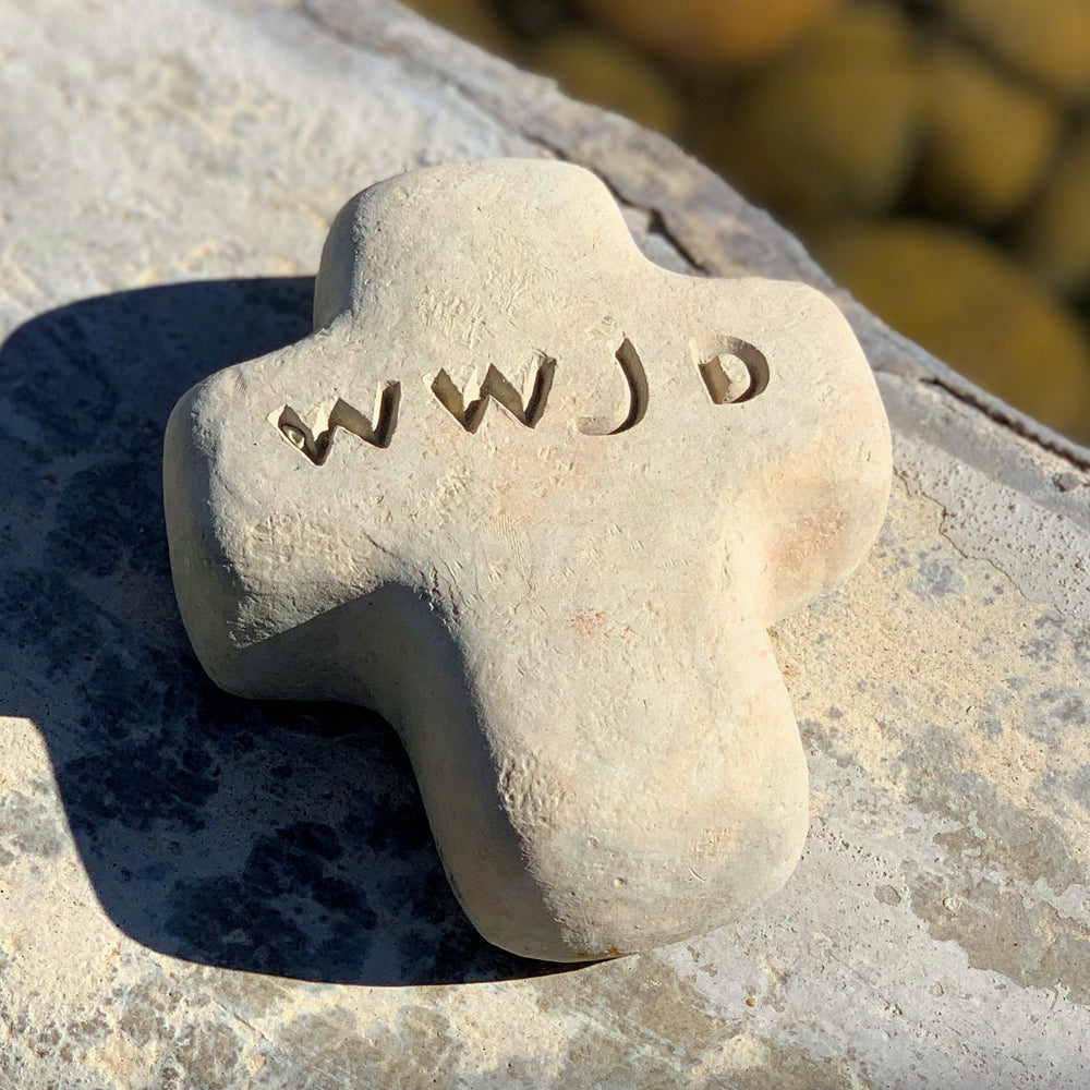 
                
                    Load image into Gallery viewer, WWJD - Cross Spirit Stone
                
            