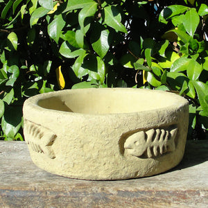 cat bowl small stone